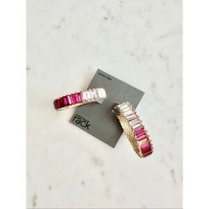 Nordstrom shades of light pink to hot pink hoop earrings